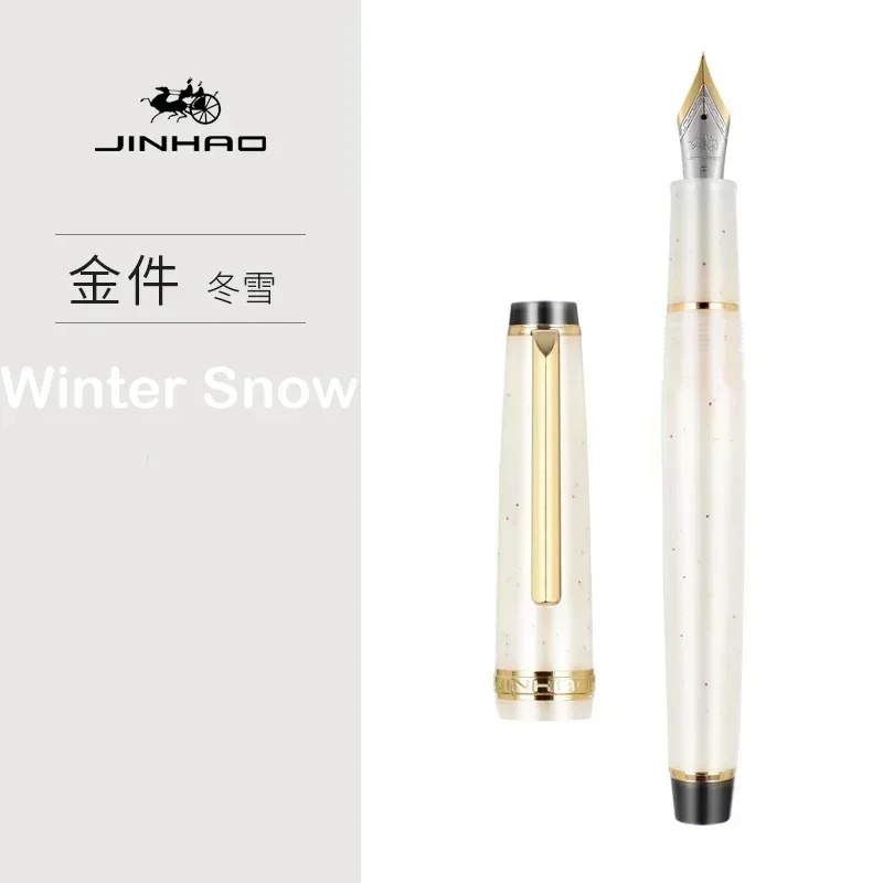 Pióro wieczne Jinhao 82 akrylowe ze stalówką 1,0 mm i złotym klipsem Jasnoszary