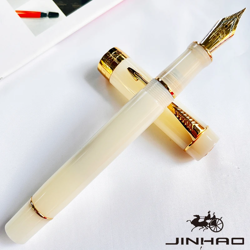 Pióro wieczne Jinhao Century 100 z klipsem ze strzałką Biały