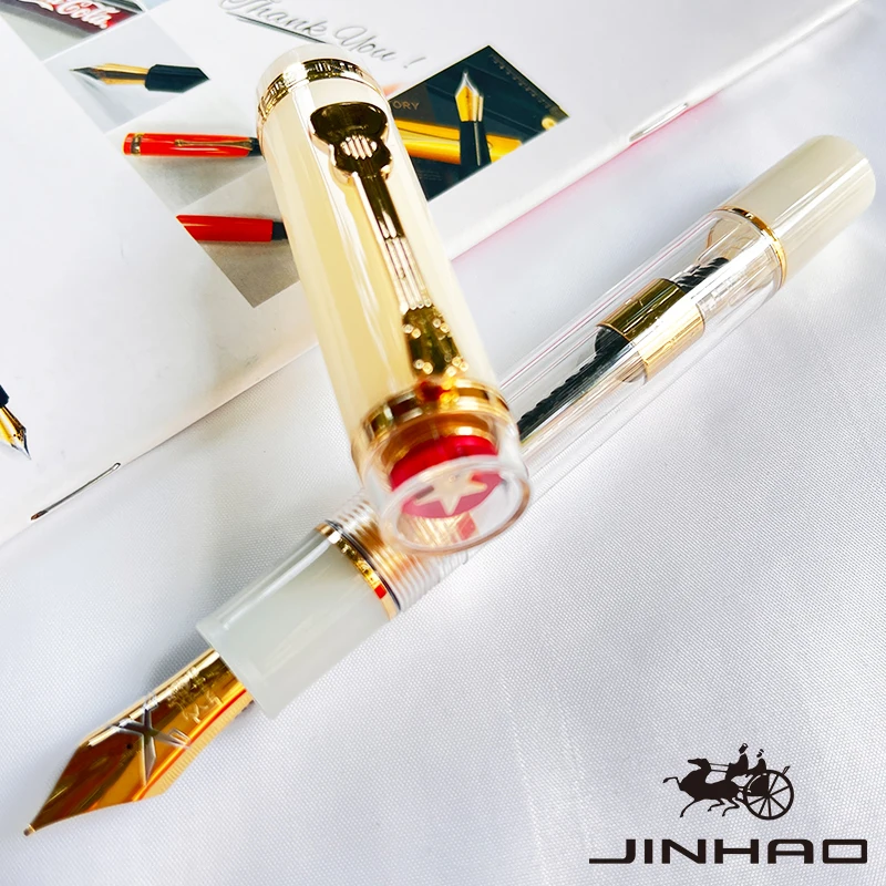 Pióro wieczne Jinhao Century 100 z klipsem ze strzałką Jasnożółty