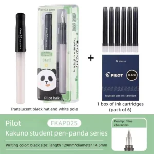 Pióro wieczne PILOT Kakuno Panda z wymiennym wkładem Biały