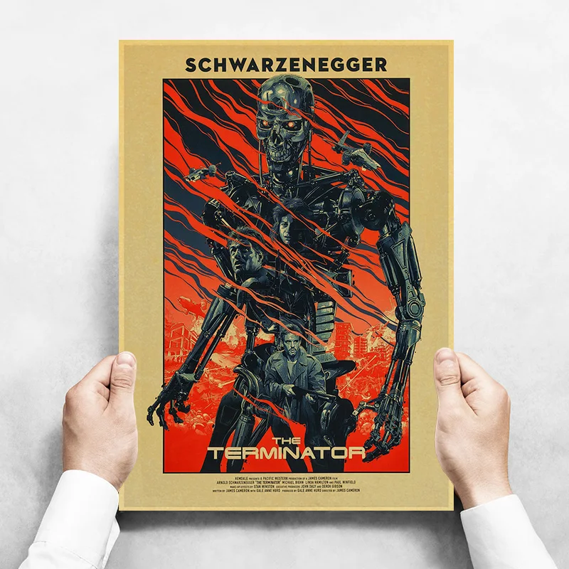 Plakat filmowy na płótnie, kultowe filmy i seriale, vintage 15
