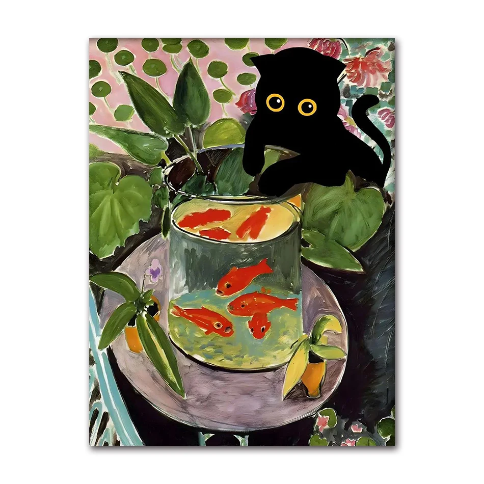 Plakat kot w stylu skandynawskim vintage – obraz na ścianę 07