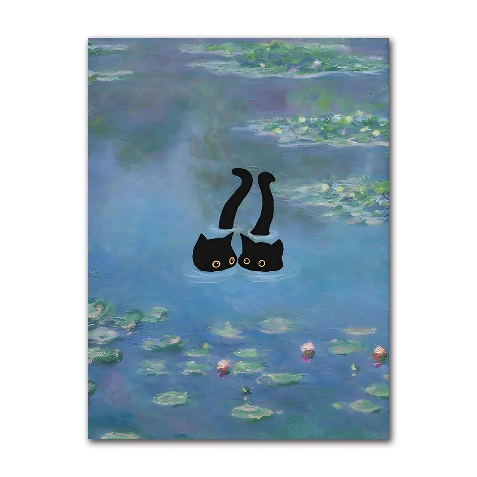Plakat kot w stylu skandynawskim vintage - obraz na ścianę 08