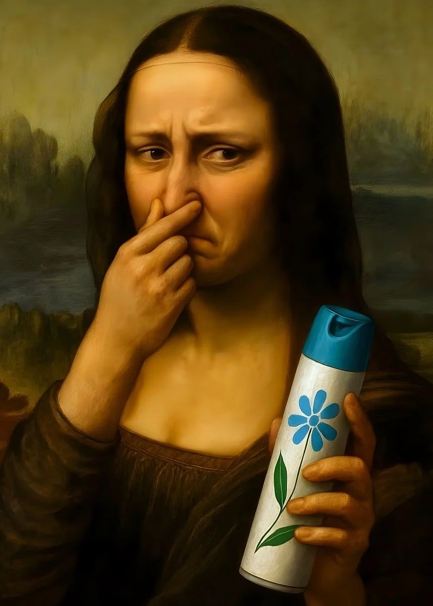 Plakat na płótnie Mona Lisa w stylu toaletowym Da5195