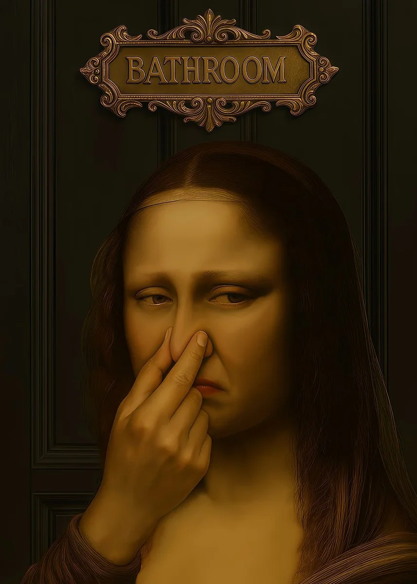 Plakat na płótnie Mona Lisa w stylu toaletowym Da5196