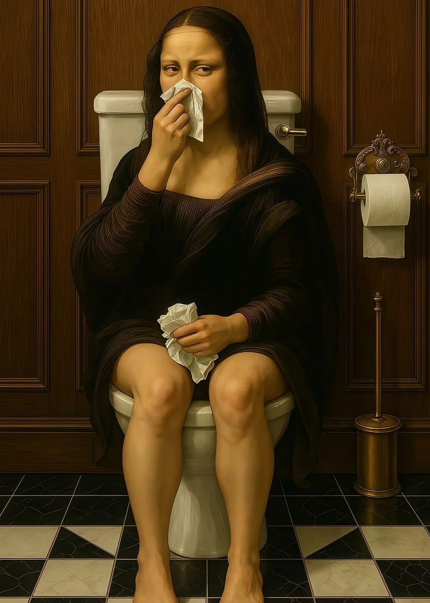 Plakat na płótnie Mona Lisa w stylu toaletowym Da5199