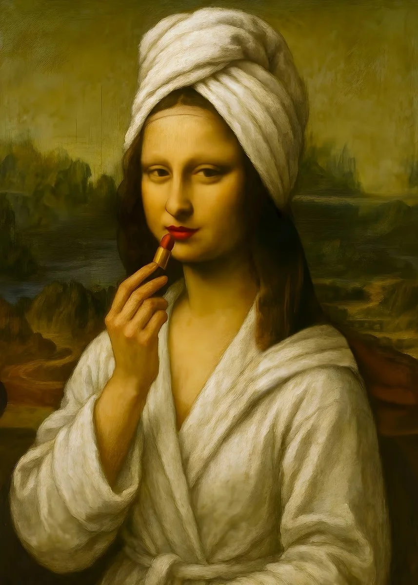 Plakat na płótnie Mona Lisa w stylu toaletowym Da5204