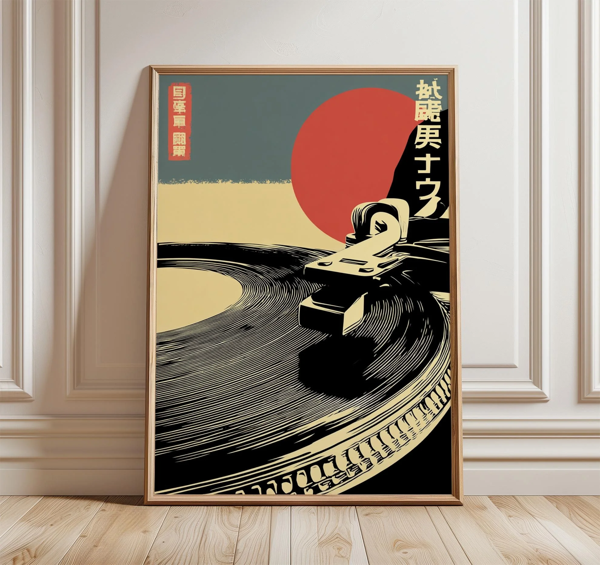Plakat na płótnie retro - winylowa muzyka, dekoracja ścienna Va1064 g