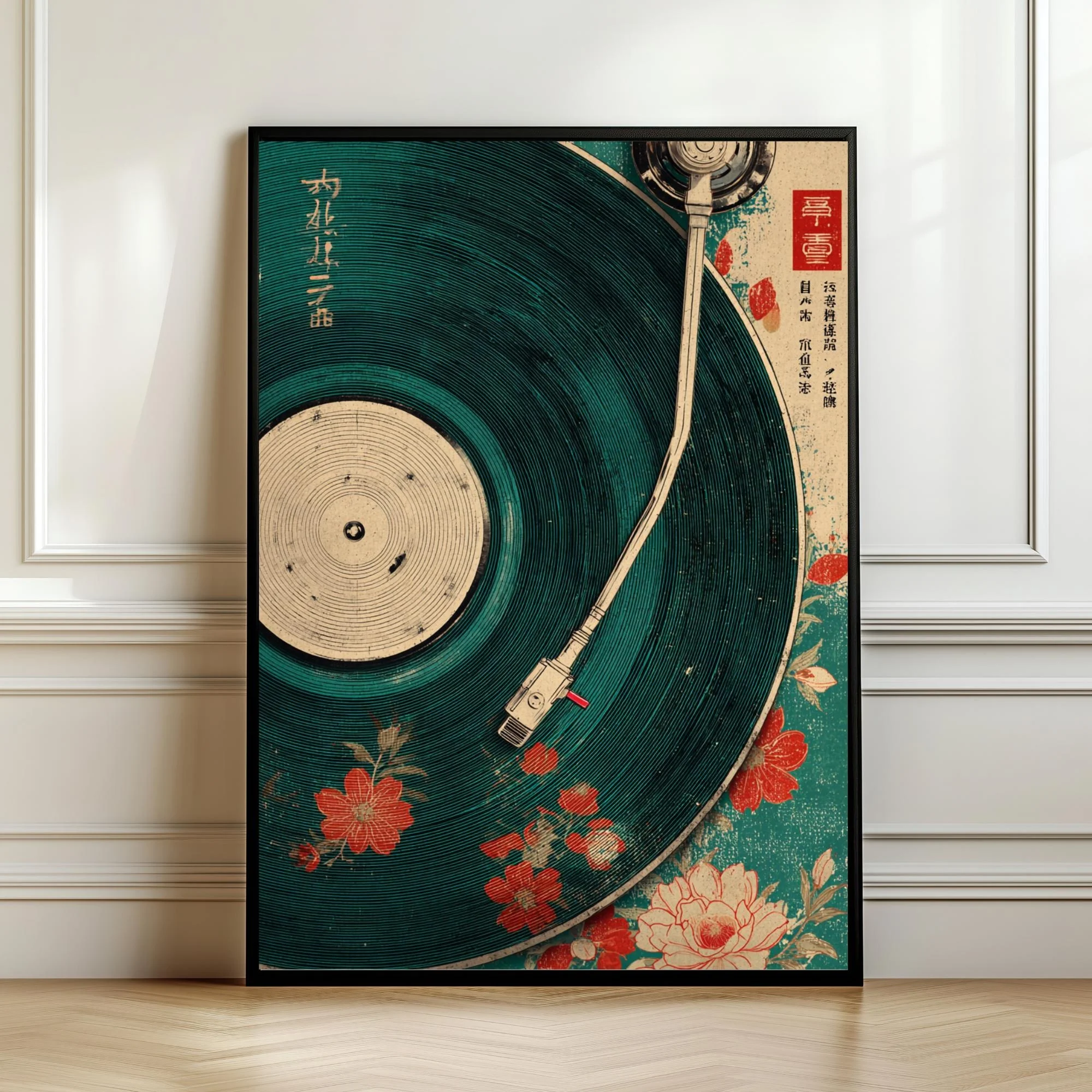 Plakat na płótnie retro – winylowa muzyka, dekoracja ścienna Va1064 i