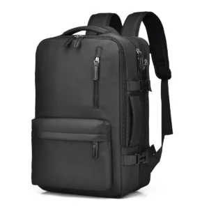 Plecak podróżny na bagaż podręczny 45x30x25 z miejscem na laptopa Czarny