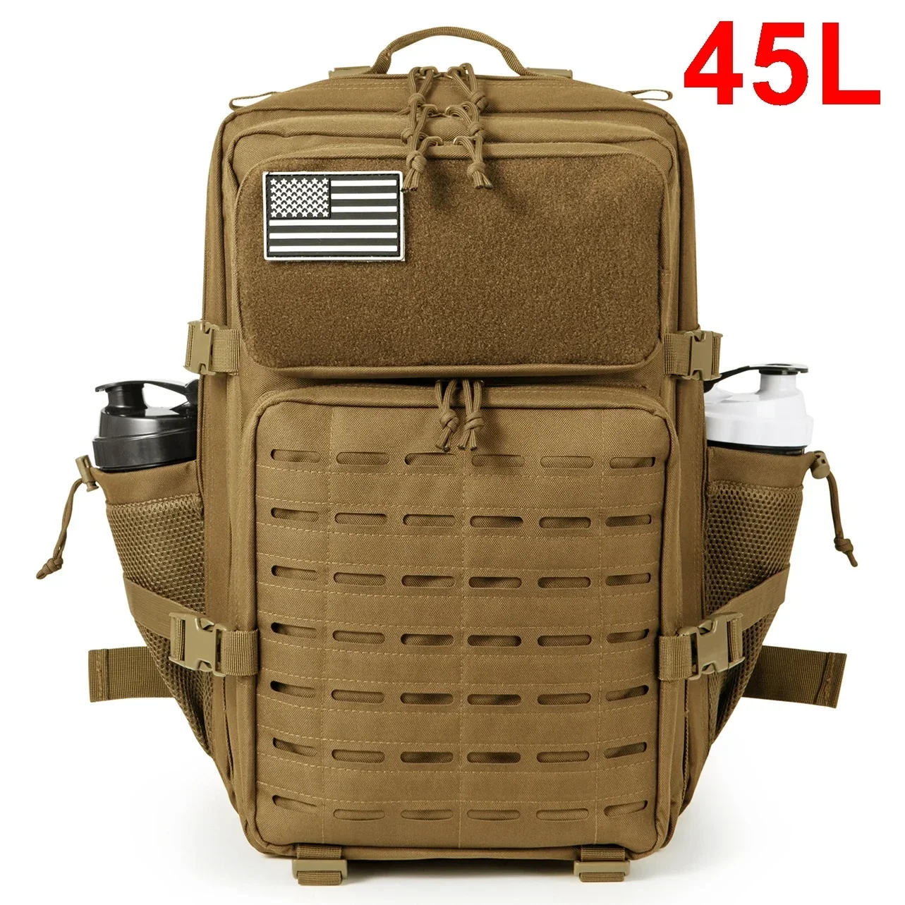 Plecak taktyczny 25L/45L z uchwytem na bidon Khaki