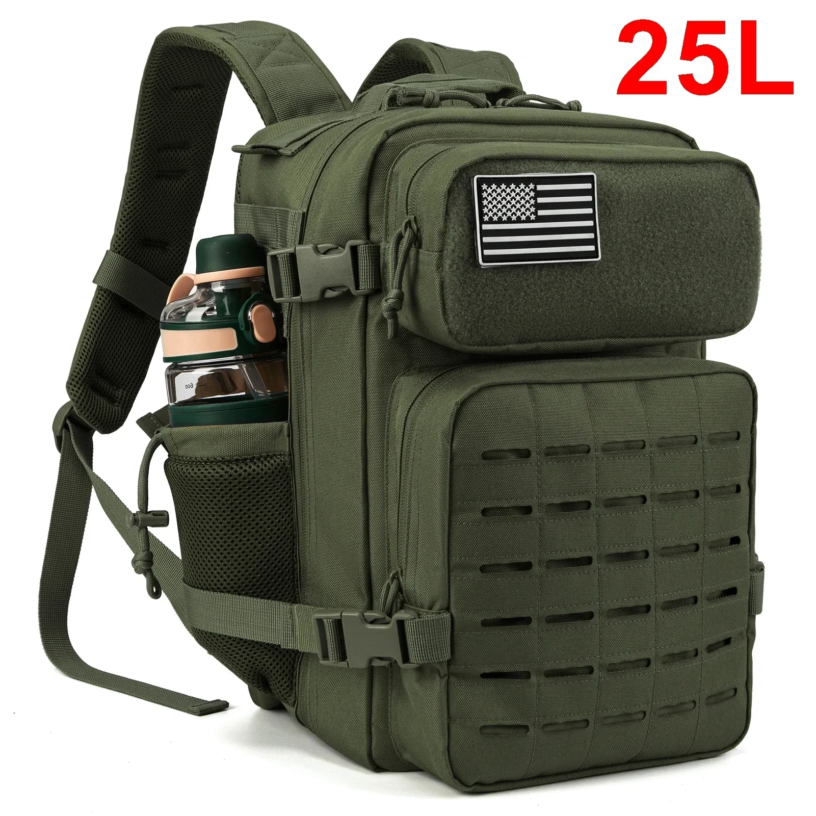 Plecak taktyczny 25L MOLLE outdoorowy turystyczny Zielony