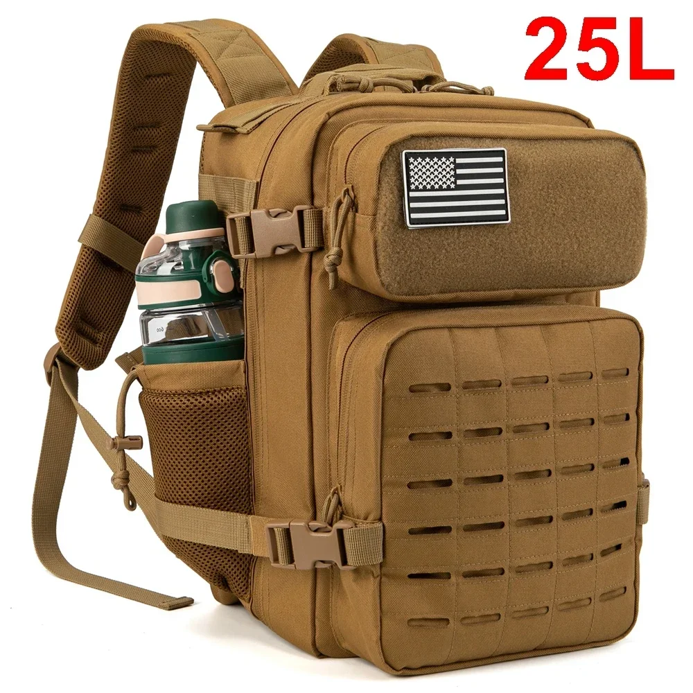 Plecak taktyczny 25L MOLLE outdoorowy turystyczny Khaki