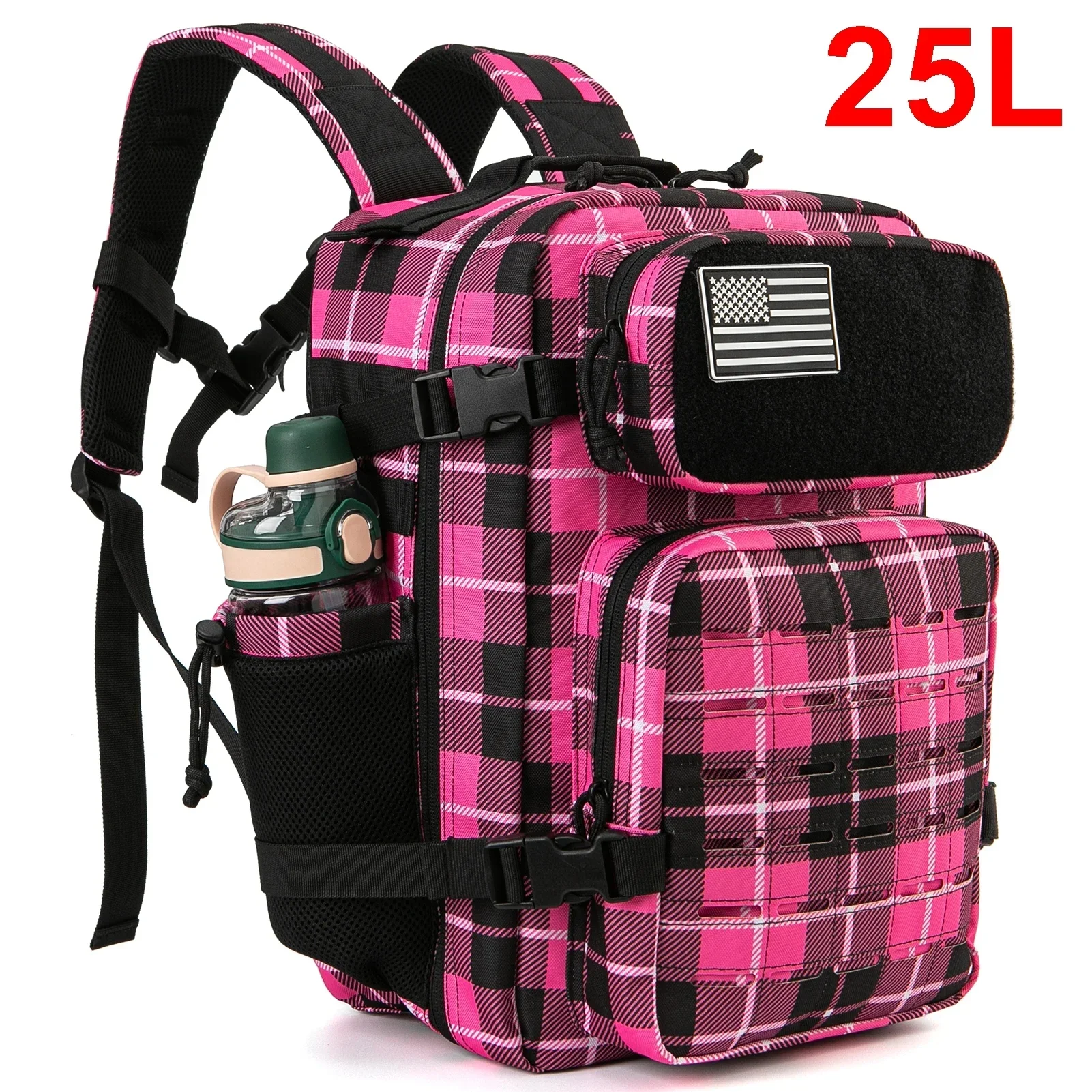 Plecak taktyczny 25L MOLLE outdoorowy turystyczny Różowy