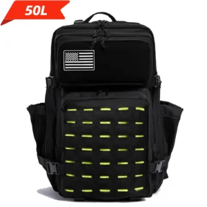 Plecak taktyczny wodoodporny 25L / 50L na uchwytami na butelki Czarny