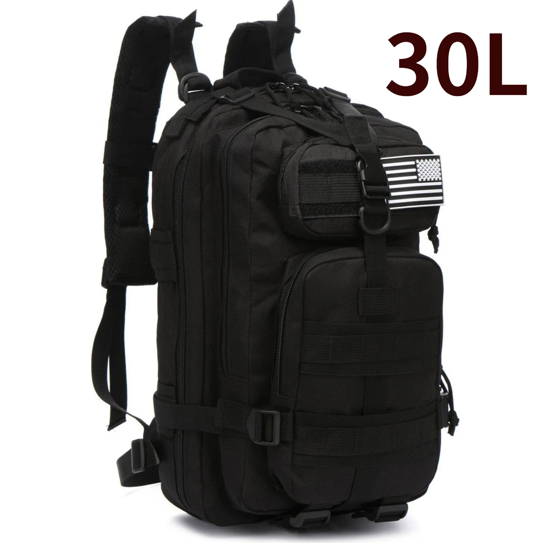 Plecak taktyczny wodoodporny 30L/50L z systemem MOLLE Czarny (30l)