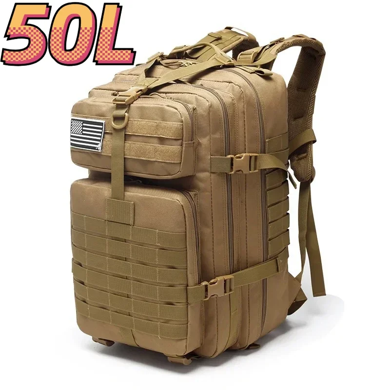 Plecak taktyczny wodoodporny 30L/50L z systemem MOLLE Khaki