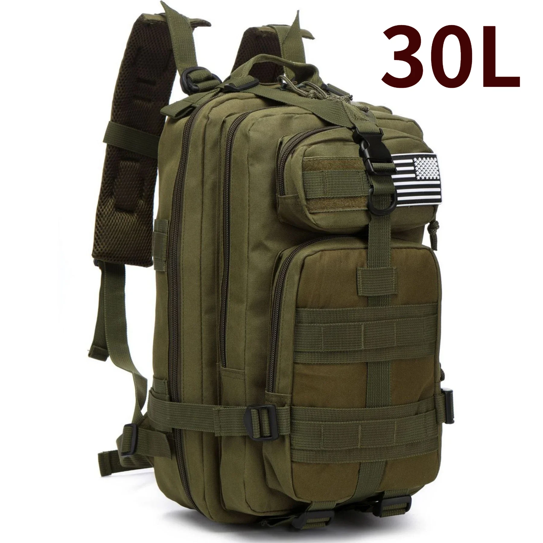 Plecak taktyczny wodoodporny 30L/50L z systemem MOLLE Zielony (30l)