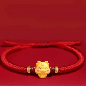 Pleciona bransoletka znak zodiaku – czerwona lina, na szczęście Tłoczenie na gorąco