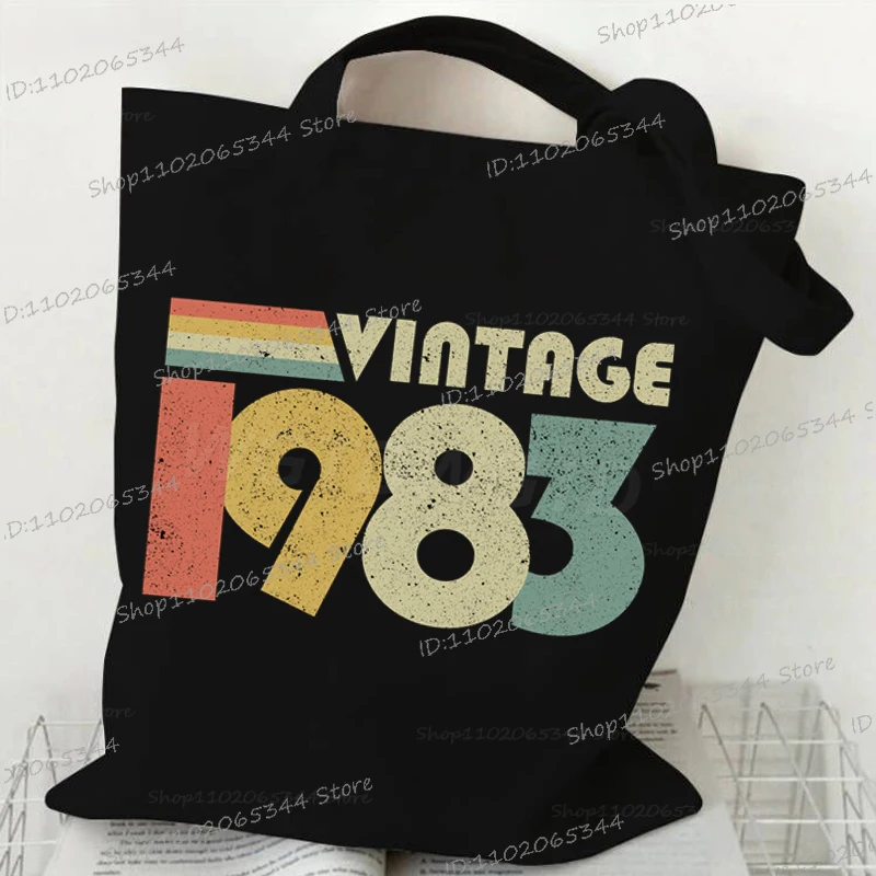Płócienna torba na ramię z rocznikiem urodzenia Bk 1983