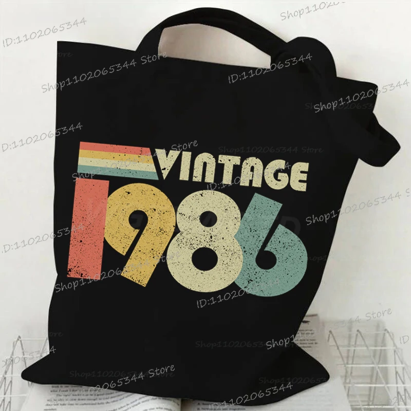 Płócienna torba na ramię z rocznikiem urodzenia Bk 1986