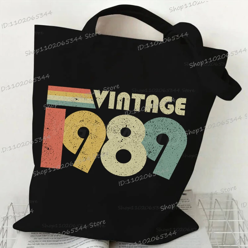 Płócienna torba na ramię z rocznikiem urodzenia Bk 1989