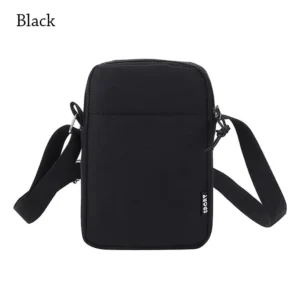 Płócienna torebka na telefon crossbody z paskiem Czarny