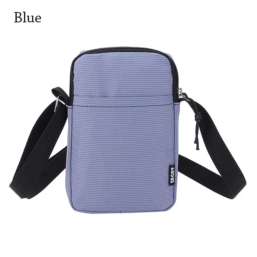 Płócienna torebka na telefon crossbody z paskiem Niebieski