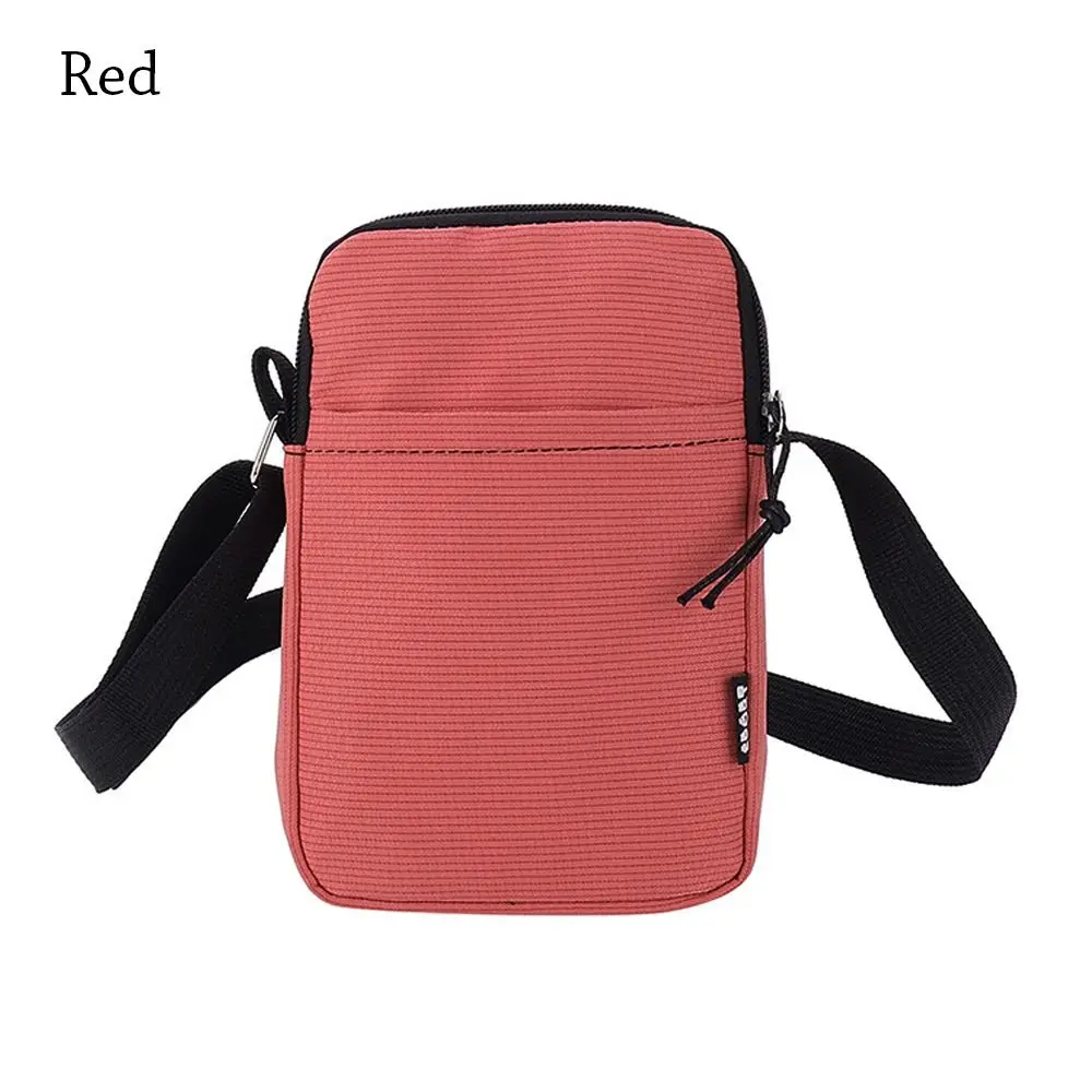 Płócienna torebka na telefon crossbody z paskiem Czerwony