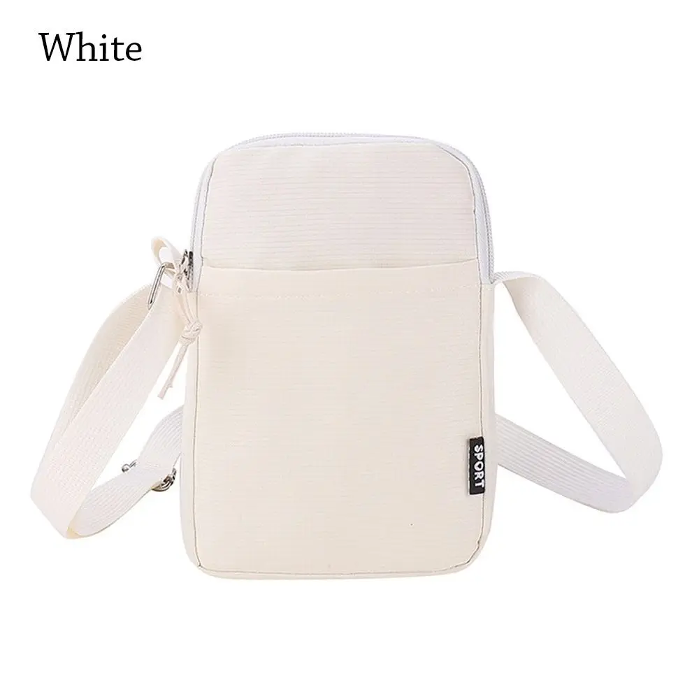 Płócienna torebka na telefon crossbody z paskiem Biały