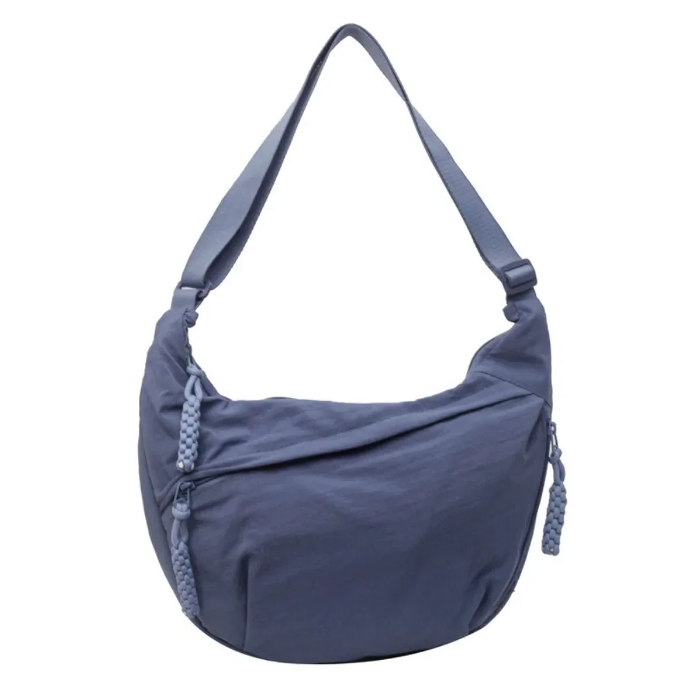 Płócienna torba crossbody w stylu koreańskim – lekka torba przez ramię na co dzień Niebieski