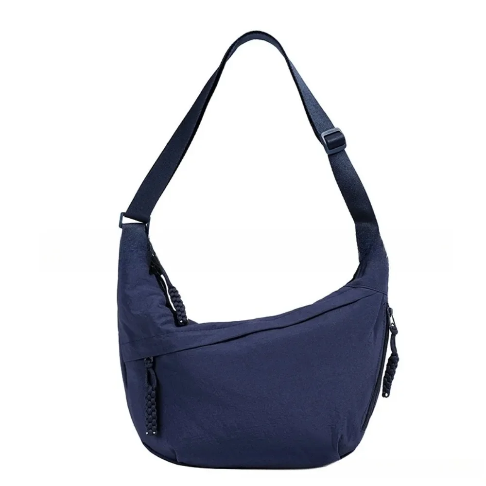 Płócienna torba crossbody w stylu koreańskim – lekka torba przez ramię na co dzień Ciemnoniebieski