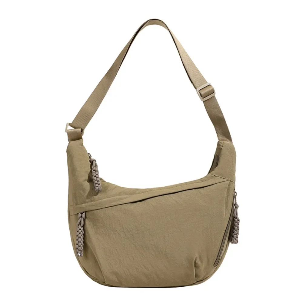 Płócienna torba crossbody w stylu koreańskim – lekka torba przez ramię na co dzień Khaki