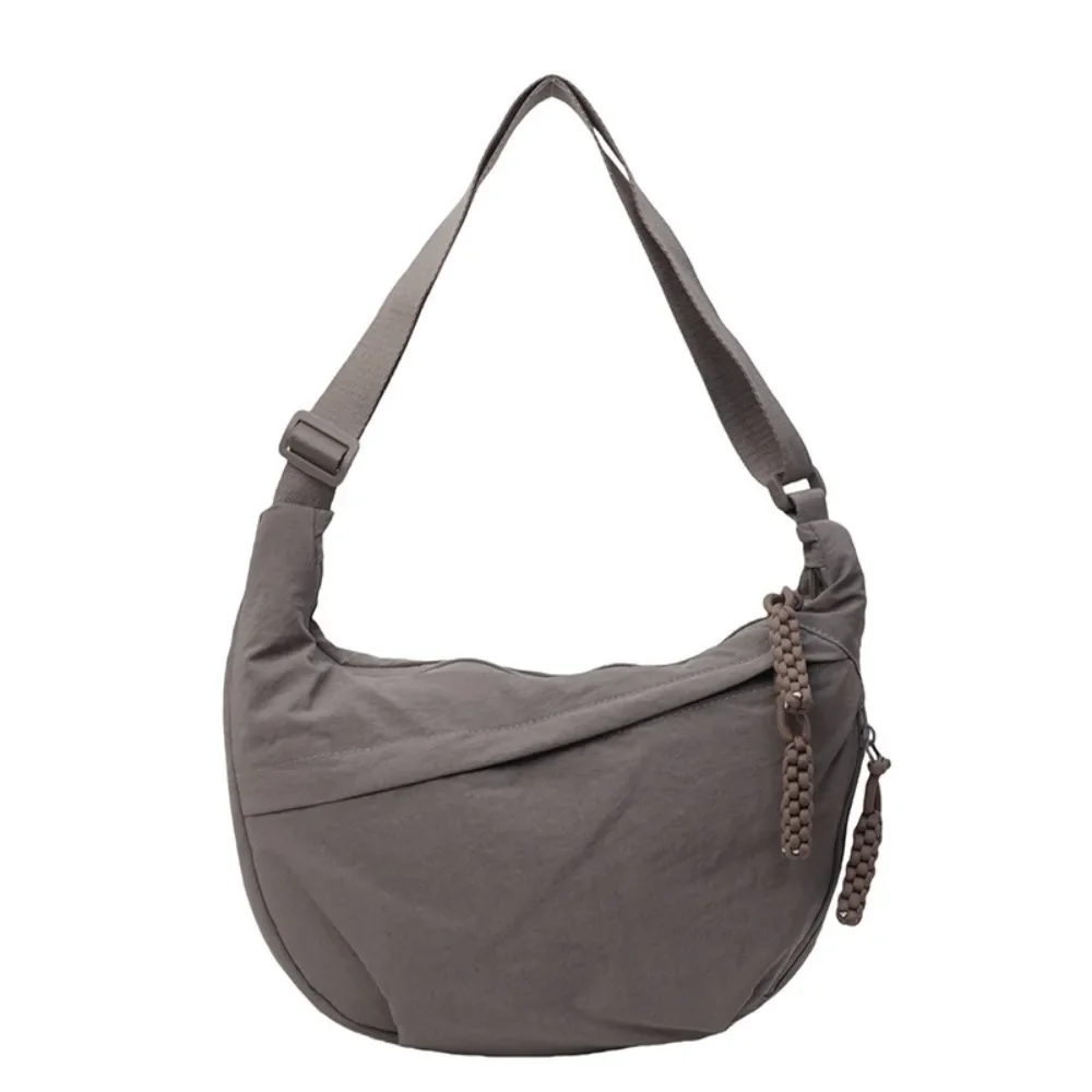 Płócienna torba crossbody w stylu koreańskim – lekka torba przez ramię na co dzień Szary