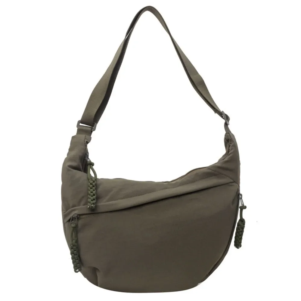 Płócienna torba crossbody w stylu koreańskim – lekka torba przez ramię na co dzień Zielony