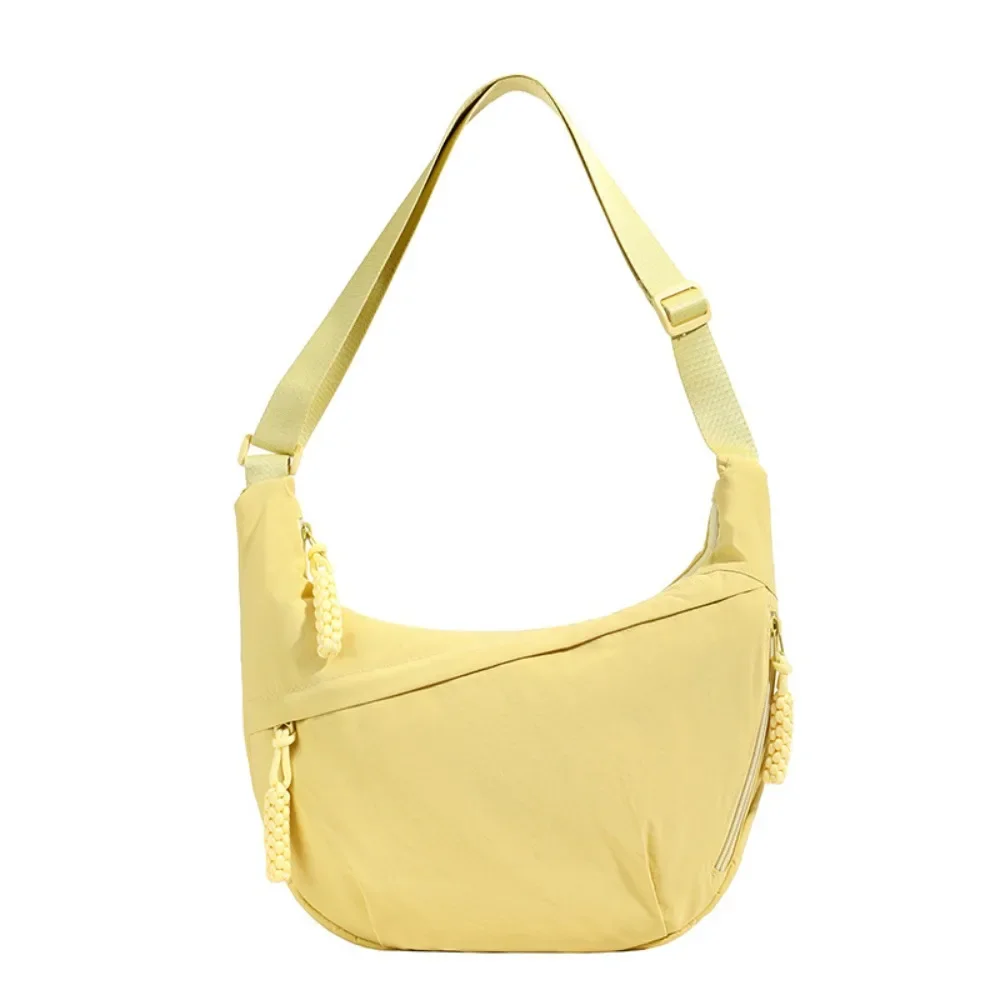 Płócienna torba crossbody w stylu koreańskim – lekka torba przez ramię na co dzień Jasnożółty