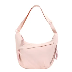 Płócienna torba crossbody w stylu koreańskim – lekka torba przez ramię na co dzień Różowy