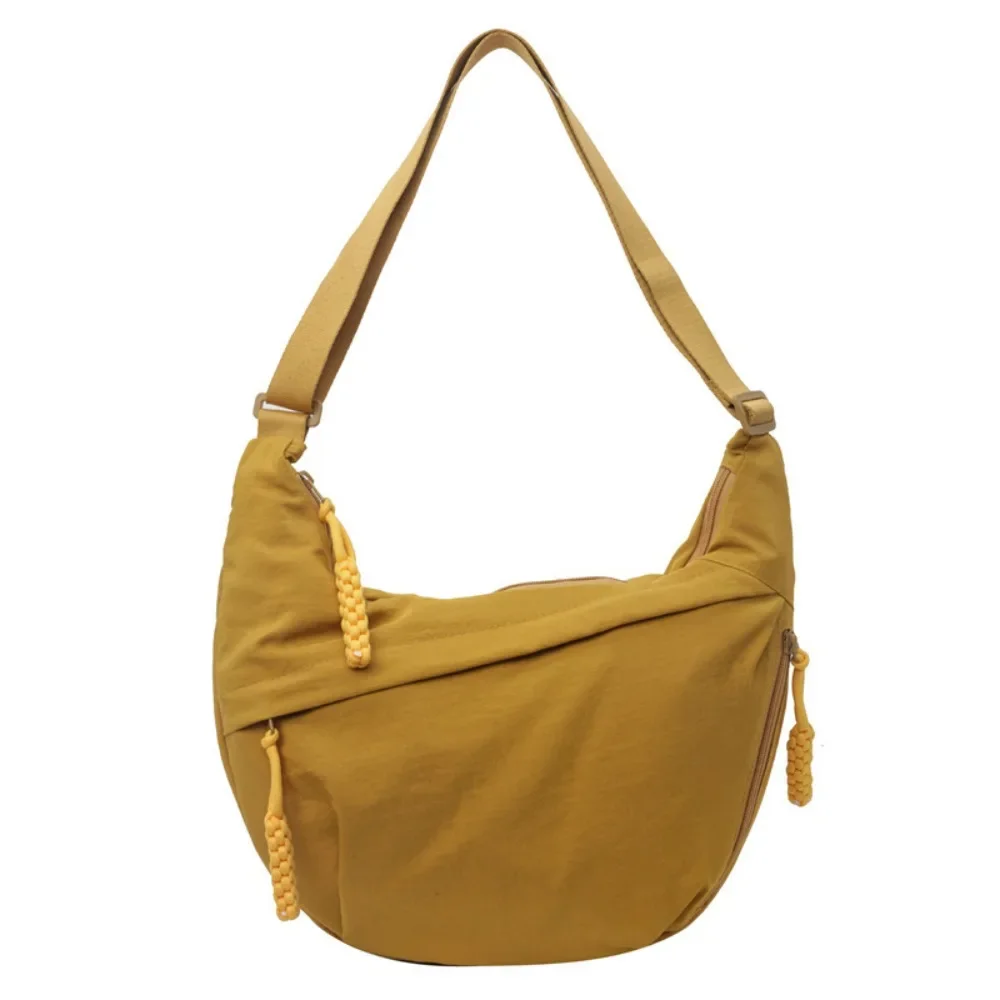 Płócienna torba crossbody w stylu koreańskim – lekka torba przez ramię na co dzień Żółty