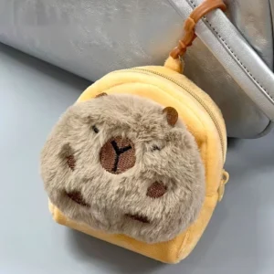 Pluszowa portmonetka kapibara kawaii na słuchawki i drobiazgi Beżowy