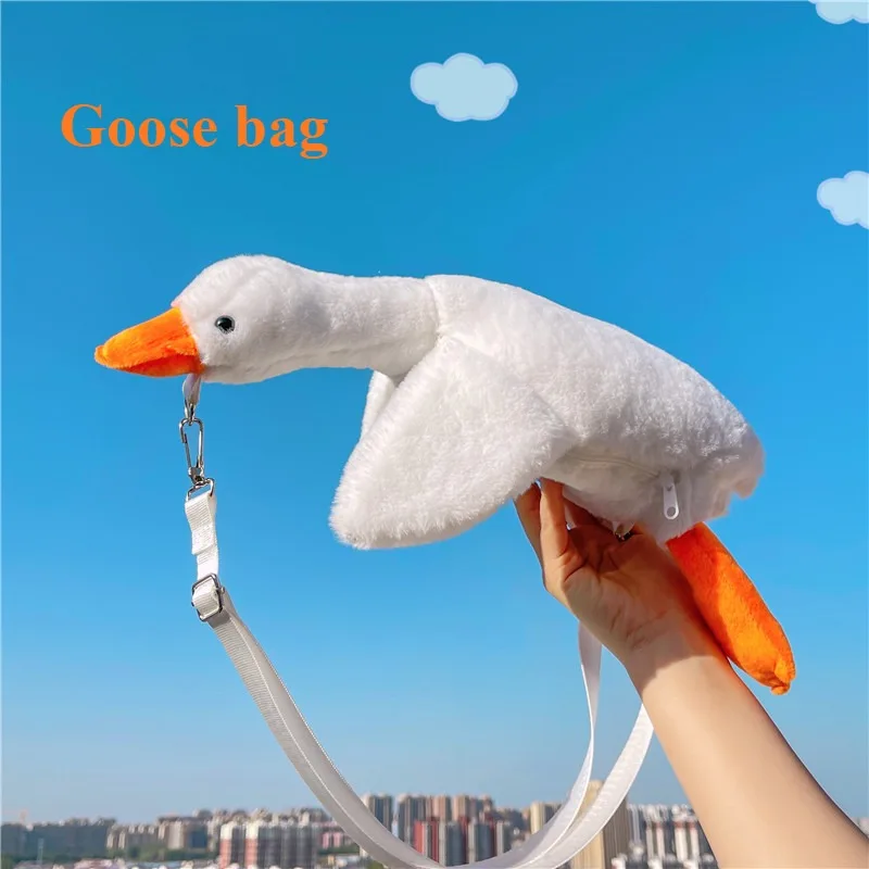 Pluszowa torebka i brelok kura - śmieszny gadżet Goose shoulder bag
