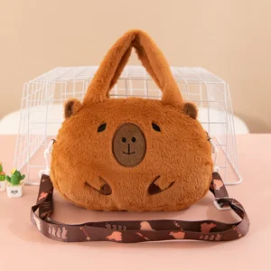 Pluszowa torebka kapibara dla dziewczynki crossbody Brązowy