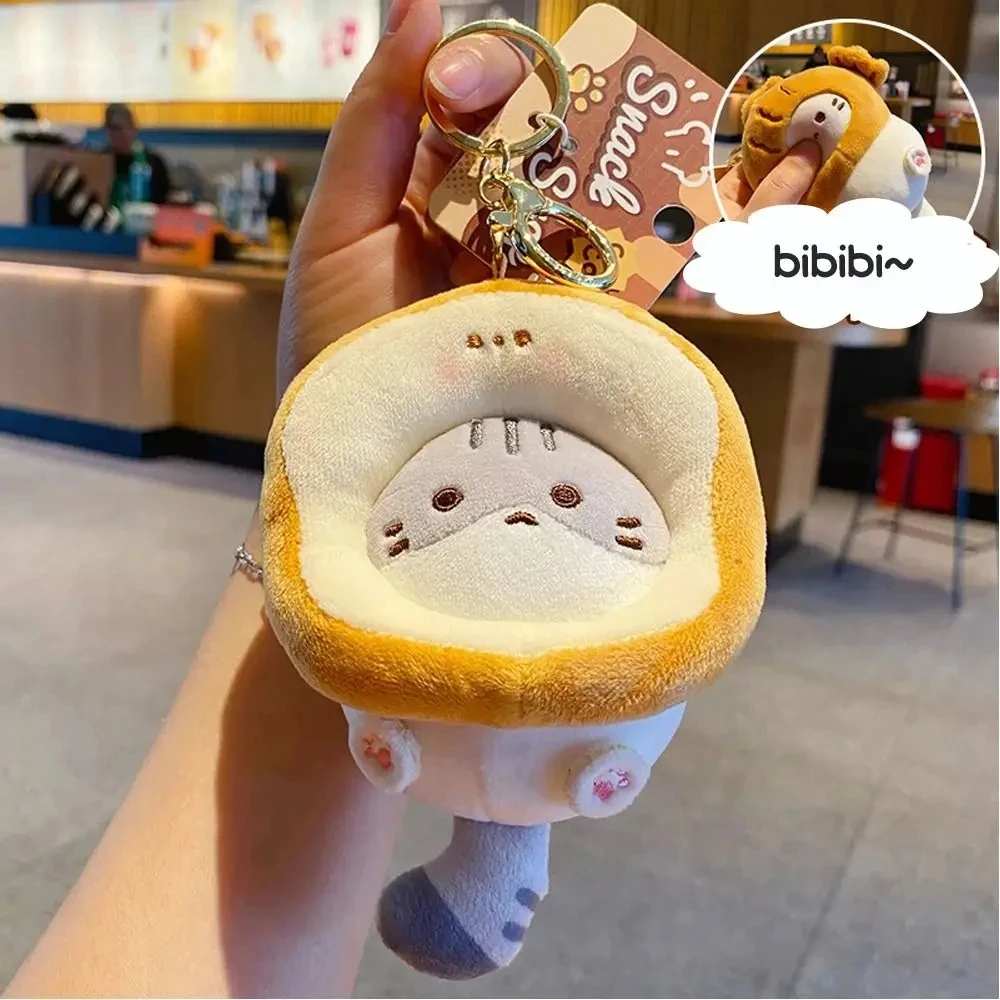 Pluszowy brelok z kocią głową Snapper Cocoa Cat w stylu japońskim Czerwony