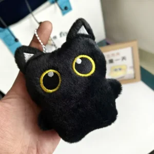 Pluszowy czarny kot - maskotka na prezent 1PCS