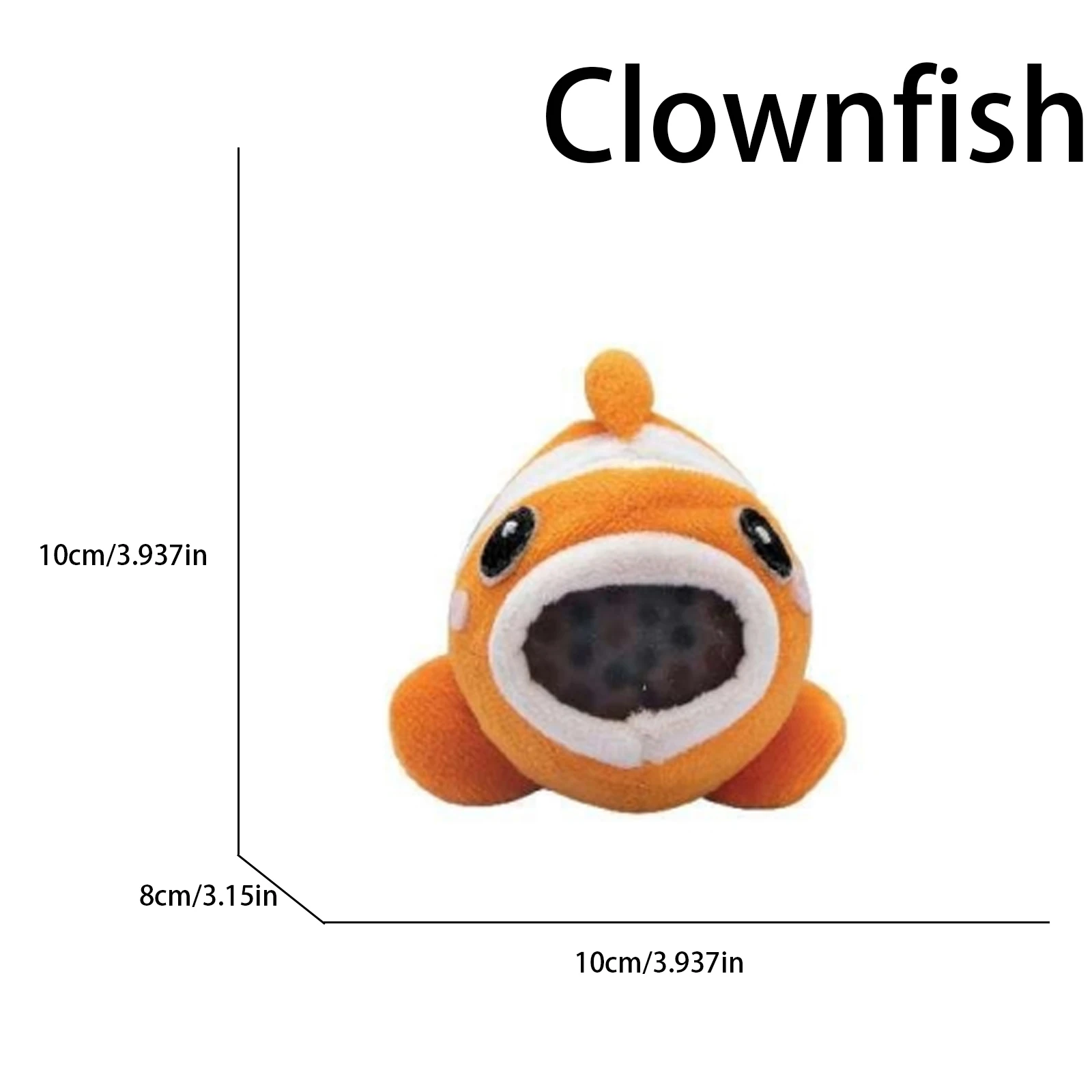 Pluszowy gniotek potworek do ściskania, zabawa Pinch Ball Trans czarny