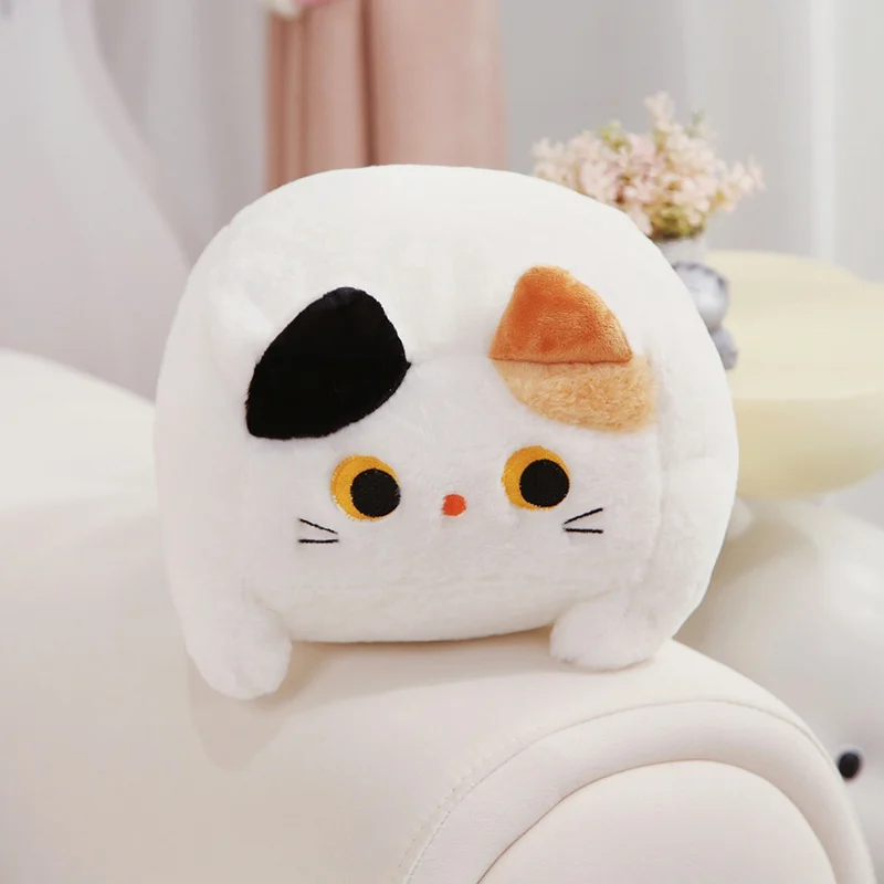 Pluszowy kotek kawaii — miękka poduszka do przytulania Biały