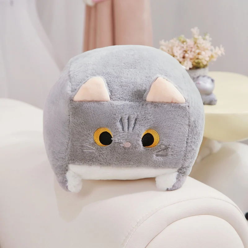 Pluszowy kotek kawaii — miękka poduszka do przytulania Czarny