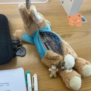 Pluszowy piórnik królik kawaii dla ucznia torba na długopisy