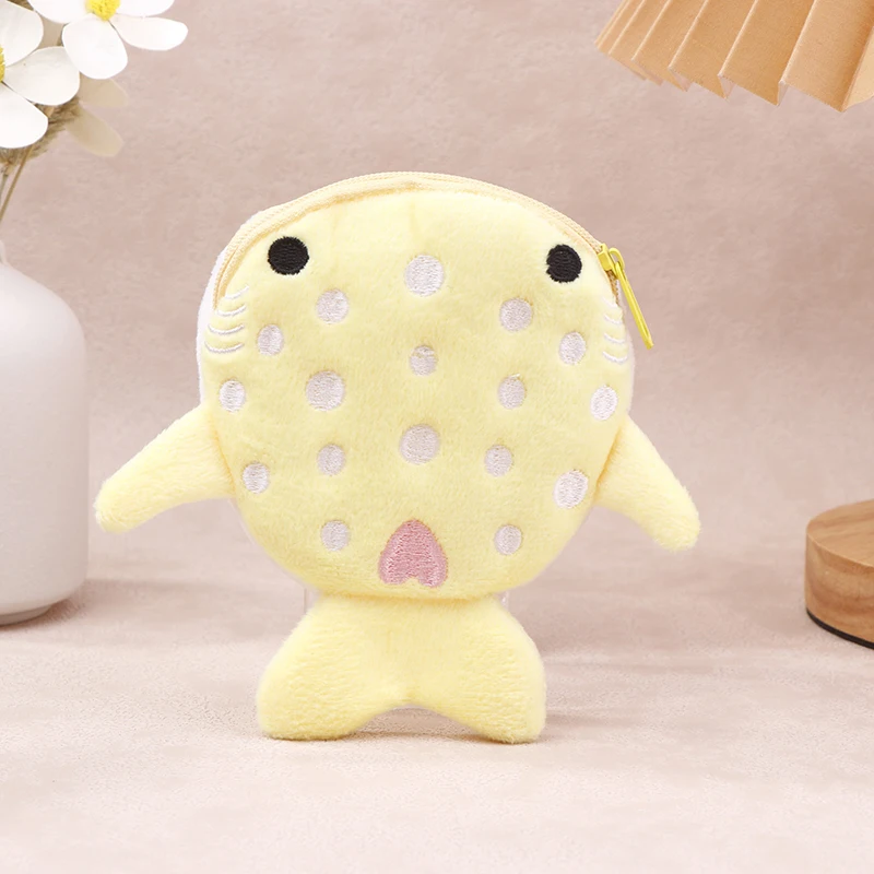 Pluszowy piórnik rekin Kawaii na przybory szkolne Jasny