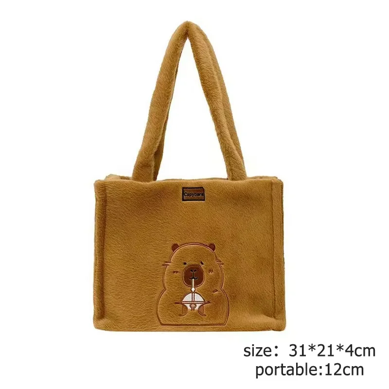 Pluszowy plecak kapibara dla dzieci i nastolatków Handbag a