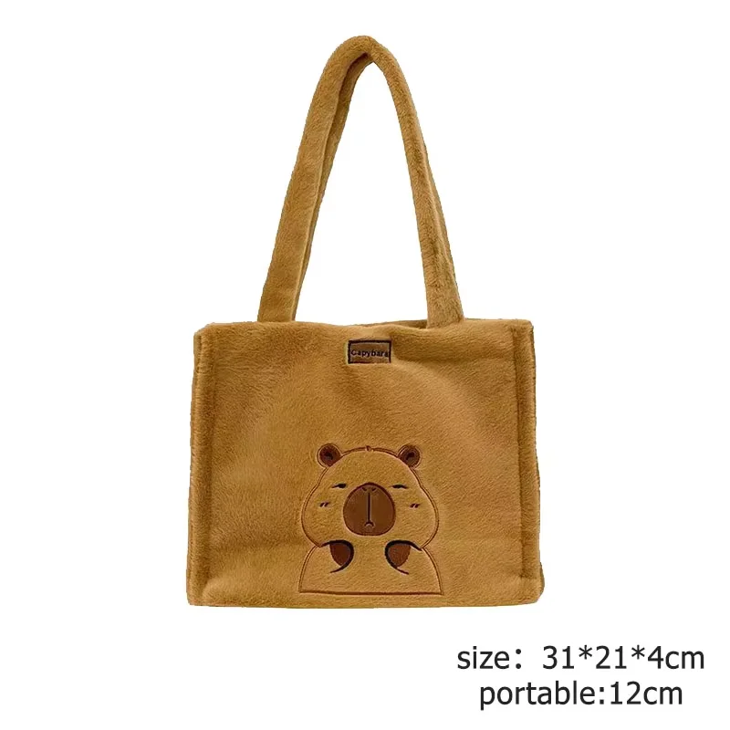 Pluszowy plecak kapibara dla dzieci i nastolatków Handbag b